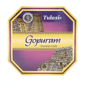 Encens en spirales Tulasi Gopuram aromatiques et épicés, parfum longue durée pour la prière, la relaxation et l'assainissement de l'ambiance 24h/24 - Product Image 2