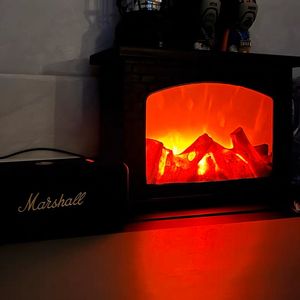 Décoratif LED cheminée Noël créatif petits ornements maison tissus d'ameublement Festival artisanat chandelier charbon flamme lampe - Product Image 5