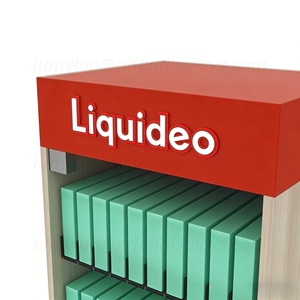 Présentoir autoportant en bois avec éclairage LED pour paquets de cigarettes, vitrine de sol pour produits de tabac en magasin de fumeurs - Product Image 5