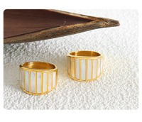 Bague de cocktail réglable en acier inoxydable de mode vintage déclaration audacieuse bijoux en pierres précieuses pour femmes conception de coquille large