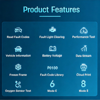 Escáner OBD2 V521, Comprobador de Batería, Lector de Códigos de Auto, Luz de Verificación del Motor, Datos en Tiempo Real, Compatible con Vehículos OBDII CAN de 1996 en Adelante