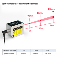 Capteur de distance laser haute précision FUWEI 20m FLR-2000N-UIR DC15-30V, vertical vers le bas, pour la mesure de la distance de niveau de matériaux/liquides