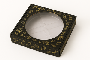 Boîte d'emballage personnalisée pour fruits secs et noix, en carton imprimé offset avec fenêtre et compartiments, pour le stockage et la présentation des aliments - Product Image 3