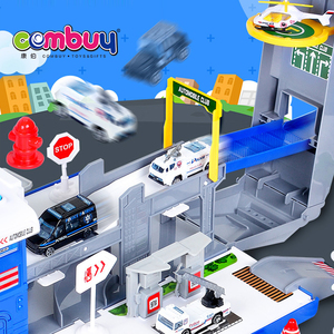 Simulation scène boîte de <span class=keywords><strong>rangement</strong></span> éclairage musique enfants parking <span class=keywords><strong>garage</strong></span> lot jouets avec <span class=keywords><strong>voiture</strong></span> en alliage - Product Image 5