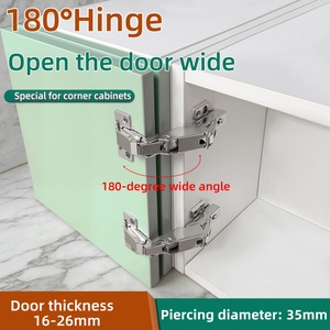 Bisagra Moderna de Acero Inoxidable con Cierre Suave de 180 Grados para Muebles de Cocina, Especial para Hoteles - Product Image 2