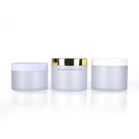 Pots de gommage corporel en plastique givré cosmétique avec couvercle en or rose pour les soins de la peau et la lotion Pot pour animaux de compagnie pour le stockage du beurre et de la crème corporelle