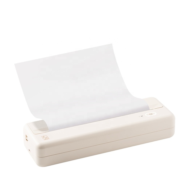 Portable Mini A4 Thermal Paper Printer Handheld HD Inkless Photo & Document Office Home Printers Wireless & Pocket-sized Stock