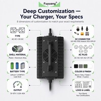 Chargeur de batterie intelligent étanche IP67 58,4 V 18 A pour batteries LiFePO4/plomb-acide 48 V de voiturettes de golf, chariots élévateurs, applications marines, AGV, robots, drones