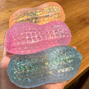 ชุดของเล่นบีบยืดหยุ่นรูปทรงลูกบอล 12 ชิ้น สีรุ้ง พร้อมเนื้อสัมผัสกลิตเตอร์ สำหรับการเล่นเสริมประสาทสัมผัส บรรเทาความเครียด และเป็นของขวัญ - Product Image 3