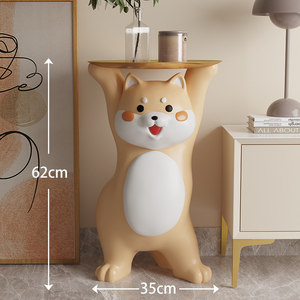 Mueble de TV de Resina Estilo Nórdico para Sala de Estar, Mesa Auxiliar para Sofá, Cama para Perro, Mesa de Noche, Estante de Almacenamiento, Decoración <span class=keywords><strong>Shiba</strong></span> <span class=keywords><strong>Inu</strong></span> - Product Image 6