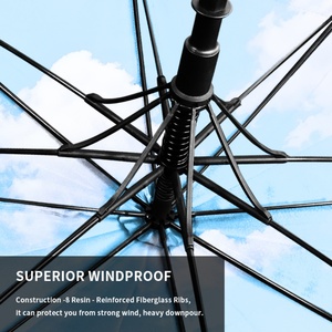 Paraguas de Golf de 62 Pulgadas, Resistente al Viento, Apertura Automática, Doble Toldo, Varillas de Fibra de Vidrio, Gran Protección Solar para Hombres y Mujeres, para Exteriores - Product Image 3