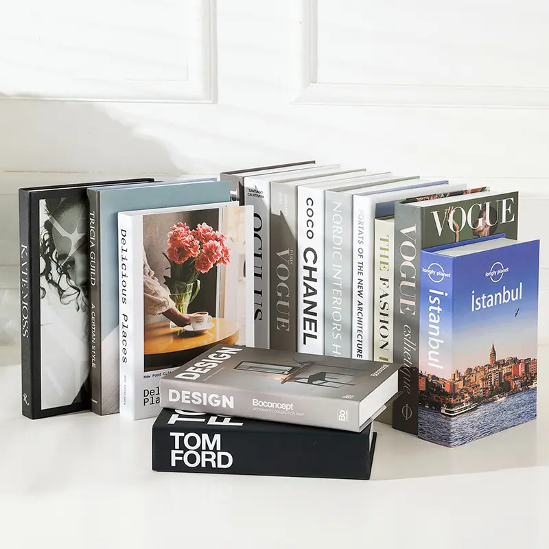 Customize Decor Books For Coffee Table High Quality Fake Designer Decor Faux Books For Home Decoration
