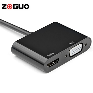 Hub DP a <span class=keywords><strong>HDMI</strong></span> 4K y <span class=keywords><strong>VGA</strong></span> 1080P con Conectores Niquelados para Computadora, Reproductor de DVD, HDTV, Monitor y Micrófono - Product Image 4
