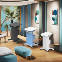 Meilleur prix, chariot de salon de beauté pliable en plastique professionnel, chariot de coiffure, chariot à 4 roues pour hôtel, maison, bureau, atelier