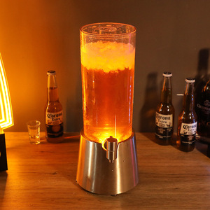 Wan Zhan 3L Stainless Steel <b>Beer</b> Dispenser With <b>Light</b> For Cocktails And Juices Commercial Use - Product Image 3