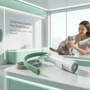 Sèche-cheveux pour animaux de compagnie de luxe, silencieux, haute vitesse, à brancher, pour chiens et chats, avec nettoyage automatique et fixation douce autour du cou – Vente en gros usine - Product Image 3