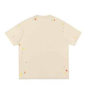 Camisetas Personalizadas con Logotipo para Hombre, Ropa Casual 100% Algodón, Camisetas con Diseño de Salpicaduras de Pintura, Cuello Redondo, Camisetas de Jersey - Product Image 1
