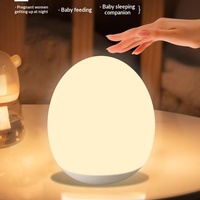 Lámpara Nocturna de Silicona para Bebés, Protección Ocular, Lámpara de Noche para Dormitorio Infantil, Lámpara de Mesa Recargable Relajante