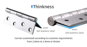 360 Bằng Thép Không Gỉ Có Thể Điều Chỉnh Cửa Gỗ Mông Mùa Xuân Đu Cửa Bản Lề - Product Image 4