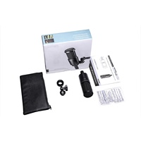 Microphone à condensateur filaire XLR AT2020 pour podcasting, support de micro de table, studio d'enregistrement à domicile pour chant et diffusion en direct