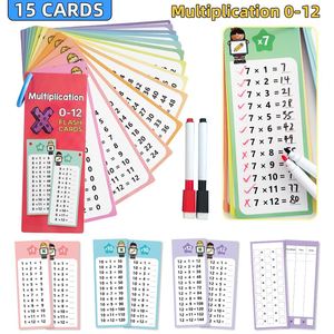 Material Didáctico para Niños, Tabla de Matemáticas, 15 Tarjetas de Memoria para Multiplicación, División, Suma y Resta - Product Image 2