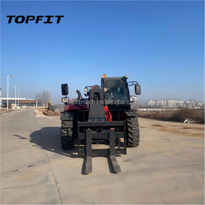 Mini Wheeled Loader with Telescopic Arm Yunnei 58KW Engine Telehandler Two Section Arms Cab Heater <b>Cooler</b> <b>AC</b> for Sale - Product Image 2