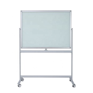 Kính di động bảng trắng đứng hai mặt cán bảng trắng Giá vẽ từ thủy tinh khô xóa bảng trên bánh xe cho văn phòng - Product Image 3