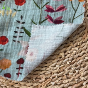 Comfortable Customized Customized Soft Muslin Fabric <strong>100</strong>% <strong>Cotton</strong> Double <strong>Gauze</strong> Fabric for Baby Cloth and Towel - Product Image 3
