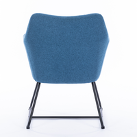 Fauteuil d'appoint rembourré en tissu de velours de canapé de salon de luxe moderne nordique
