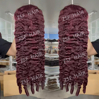 Perruque de cheveux humains bouclés bruts birmans de grade 12A, perruque frontale en dentelle transparente 13x4, nœuds pré-décolorés, sans colle, perruques Full HD Lace