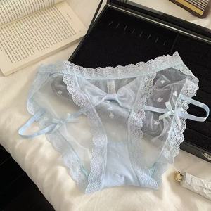 Culottes en dentelle violette pure et séduisante, taille mi-haute, sexy et transparentes, style japonais, féeriques. - Product Image 4