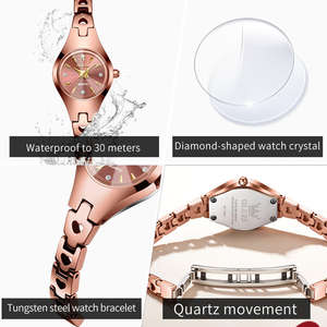OLEVS 7082 Montre à quartz authentique pour femme avec bracelet en acier tungstène - Style unique et montre polyvalente 2025 - Product Image 5