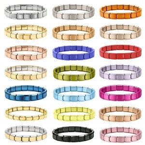 Fashion Trendy Stainless Steel Geometric Charm <b>Bracelet</b> High Sensitivity Detachable Connector Module Gold Plated Unisex Jewelry - Product Image 1