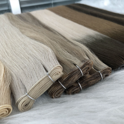 Extensions de cheveux humains vierges russes de haute qualité, double trame, 50g, à clipser, pour longueurs de 12 à 30 pouces, soyeux et lisses - Product Image 2
