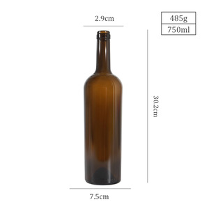 Vente chaude Bas Prix clair Ambre Rond <span class=keywords><strong>Vide</strong></span> Bouteille De <span class=keywords><strong>Vin</strong></span> 750ml Pas Cher Personnalisé Bouteilles De <span class=keywords><strong>Vin</strong></span> En Verre avec <span class=keywords><strong>Bouchon</strong></span> à Vendre - Product Image 6