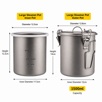 Cuiseur à riz en titane pur, pot multifonctionnel en titane, léger et portable, pour pique-niques en plein air, camping, cuisine