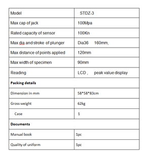 Testador de carga hidráulica digital de rocha 100kn - Product Image 6