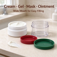 Bocaux en plastique vides 10ml 20ml 30ml 50ml pour baumes à lèvres, dissolvants à ongles, crèmes cosmétiques, avec bouchon à vis et sérigraphie