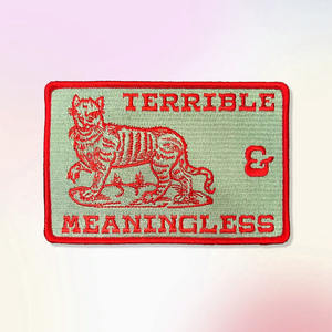 <strong>Terrible</strong> &amp; Meaningless Large Brand Iron-On Custom Embroidery Patches with 3D Nonwoven Felt for Hats and Fabric - Product Image 1