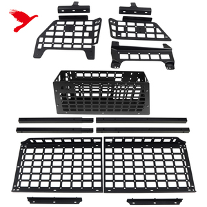 Para <span class=keywords><strong>Toyota</strong></span> <span class=keywords><strong>FJ</strong></span> Cruiser 2007-2022 <span class=keywords><strong>accesorios</strong></span> de coche almacenamiento Modular Molle Panel sistema aleación de aluminio maletero estante equipaje 1 Juego - Product Image 2