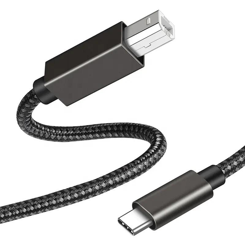 3m USB C zu USB B 2.0 Drucker kabel Geflochtener Druckers canner für Epson HP Canon Brother MacBook Pro Samsung MIDI-Kabel