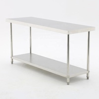 Table de travail en acier inoxydable robuste à 1/2/3 niveaux, équipement commercial pour cuisine et restaurant, table de préparation personnalisée