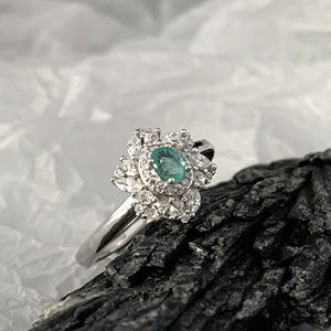 925 Sterling Silver Classic Eternity <strong>Ring</strong> <strong>Columbian</strong> Genuine <strong>Emerald</strong> Oval Cut Natural Gemstone Luxury Jewelry Gift for Mother's - Product Image 4