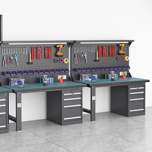 Banco da lavoro in acciaio resistente Anti-corrosivo laboratorio laboratorio Garage strumento armadio cassetto appeso <span class=keywords><strong>pannello</strong></span> forato per la conservazione degli utensili - Product Image 1