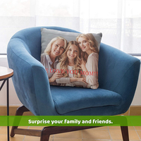 Oreiller personnalisé avec photo de couple, souvenir d'amour personnalisé avec n'importe quelle image, housse personnalisable 16x16 pour cadeaux romantiques