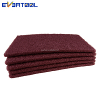EVERTOOL Feuille abrasive non tissée marron, tampon de ponçage manuel en toile pour l'industrie automobile, pour la préparation des surfaces métalliques avant la peinture