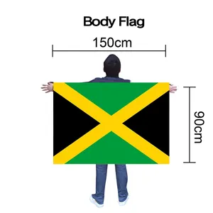 China Made Campaign Jamaican Country Banner Body Cape Flag Jamaica