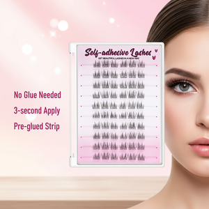 Extensions de cils individuels DIY sans colle, marque privée, effet naturel et vaporeux, cils segmentés, prix de gros, fournisseur de cils - Product Image 1