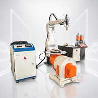 Machine de revêtement automatique au laser pour le traitement thermique des surfaces de moules de perceuses d'engrenages de vilebrequins avec alimentateur de poudre à double barillet