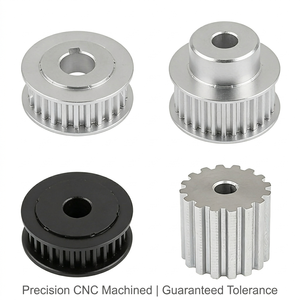 Poulie de distribution sur mesure de série complète, en acier inoxydable/aluminium, usinée CNC, fabrication OEM, poulie de distribution à couple élevé - Product Image 3